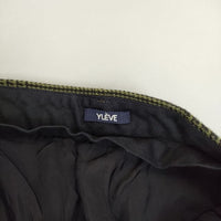 YLEVE 千鳥格子 ウール センタープレススラックス パンツ グリーン レディース イレーヴ【中古】5-1013T∞