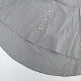 mizuiro-ind ギンガムチェック フレアシャツ ワイド チュニック コットン シャツ チャコールグレー ホワイト レディース ミズイロインド【中古】5-1021M△