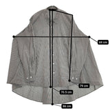 mizuiro-ind ギンガムチェック フレアシャツ ワイド チュニック コットン シャツ チャコールグレー ホワイト レディース ミズイロインド【中古】5-1021M△