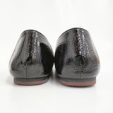 yuko imanishi ASAHI レザー エナメル アシンメトリーフラットシューズ 定価16500円 38 靴 ブラック レディース ユウコイマニシ【中古】5-0710G♪