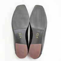 yuko imanishi ASAHI レザー エナメル アシンメトリーフラットシューズ 定価16500円 38 靴 ブラック レディース ユウコイマニシ【中古】5-0710G♪