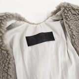 ALWEL ボア スリーブジャケット 定価59400円 ボレロ ALP-4 カーディガン グレージュ レディース オルウェル【中古】5-1026T♪