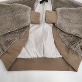 ALWEL ボア スリーブジャケット 定価59400円 ボレロ ALP-4 カーディガン グレージュ レディース オルウェル【中古】5-1026T♪