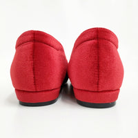 ONE TWO＆CO. ワントゥーアンドコー 未使用品 Mary Jane RED 40 定価33000円 ベルベット チャイナシューズ レッド レディース【中古】5-0710G♪