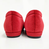 ONE TWO＆CO. ワントゥーアンドコー 未使用品 Mary Jane RED 40 定価33000円 ベルベット チャイナシューズ レッド レディース【中古】5-0710G♪