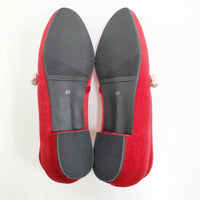 ONE TWO＆CO. ワントゥーアンドコー 未使用品 Mary Jane RED 40 定価33000円 ベルベット チャイナシューズ レッド レディース【中古】5-0710G♪