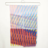 ISSEY MIYAKE 1325. 十字構造 再生ポリエステル ストール 多色 レディース イッセイミヤケ1325.【中古】5-0808M◎