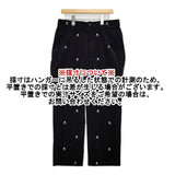 POLO GOLF RALPH LAUREN ポロゴルフ ラルフローレン 刺繍パンツ ドクロ スカル コーデュロイ パンツ ブラック メンズ ポロ【中古】5-1120T∞