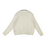 組曲 アクリルコットンニット ケーブルニット セーター ニット オフホワイト レディース クミキョク【中古】5-0801M△