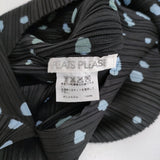 PLEATS PLEASE ISSEY MIYAKE ドットプリーツノースリーブ ワンピース チュニック ブラック Lブルー レディース プリーツプリーズ【中古】5-0716S♪