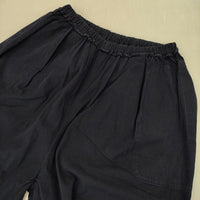 mina perhonen hiekka コットン ワイドパンツ ai4474 パンツ ネイビー レディース ミナペルホネン【中古】5-1001G∞