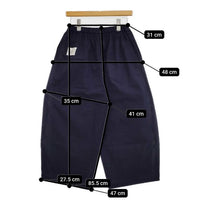 mina perhonen hiekka コットン ワイドパンツ ai4474 パンツ ネイビー レディース ミナペルホネン【中古】5-1001G∞