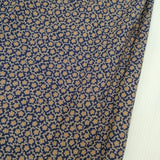 homspun キャラコ小花プリント ギャザースカート 定価26400円 231-4503 ロングスカート パープル オレンジ レディース ホームスパン【中古】5-1124M∞