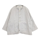 ARTS&SCIENCE 刺し子 ノーカラー サンプル品 ジャケット ライトグレー レディース アーツ&サイエンス【中古】5-0927M∞