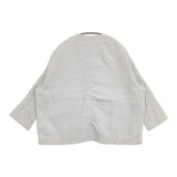 ARTS&SCIENCE 刺し子 ノーカラー サンプル品 ジャケット ライトグレー レディース アーツ&サイエンス【中古】5-0927M∞