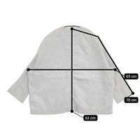 ARTS&SCIENCE 刺し子 ノーカラー サンプル品 ジャケット ライトグレー レディース アーツ&サイエンス【中古】5-0927M∞