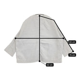 ARTS&SCIENCE 刺し子 ノーカラー サンプル品 ジャケット ライトグレー レディース アーツ&サイエンス【中古】5-0927M∞