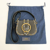 POLO RALPH LAUREN 未使用品 スタッズ レザー 革 ショルダーバッグ ブラック レディース ポロ・ラルフローレン【中古】5-1029G∞