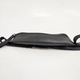 KARL LAGERFELD 未使用品 ウエストポーチ レザー ウエストバッグ ブラック レディース カールラガーフェルド【中古】5-1112G∞