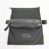 KARL LAGERFELD 未使用品 ウエストポーチ レザー ウエストバッグ ブラック レディース カールラガーフェルド【中古】5-1112G∞
