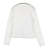 BEAUTY&YOUTH UNITED ARROWS フラワーレース プルオーバー 定価8190円 カットソー ホワイト レディース ビューティアンドユース【中古】5-0927M∞