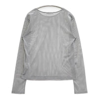 BEAUTY&YOUTH UNITED ARROWS メッシュ素材 長袖Ｔシャツ カットソー ロンＴ グレー レディース ビューティアンドユース【中古】5-0927M∞