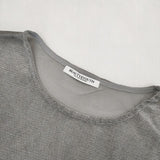 BEAUTY&YOUTH UNITED ARROWS メッシュ素材 長袖Ｔシャツ カットソー ロンＴ グレー レディース ビューティアンドユース【中古】5-0927M∞