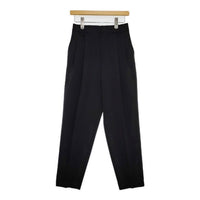 BEAUTY&YOUTH UNITED ARROWS ポリエステルツイル 2タック パンツ センタープレススラックス パンツ ブラック レディース ビューティアンドユース【中古】5-0927G∞