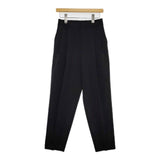 BEAUTY&YOUTH UNITED ARROWS ポリエステルツイル 2タック パンツ センタープレススラックス パンツ ブラック レディース ビューティアンドユース【中古】5-0927G∞