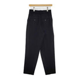 BEAUTY&YOUTH UNITED ARROWS ポリエステルツイル 2タック パンツ センタープレススラックス パンツ ブラック レディース ビューティアンドユース【中古】5-0927G∞