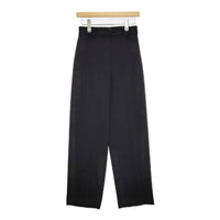 H BEAUTY&YOUTH DOUBLE CLOTH WIDE TAPERED PANTS 定価22000円 センタープレススラックス パンツ ブラック レディース エイチビューティアンドユース【中古】5-0927G∞