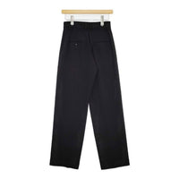 H BEAUTY&YOUTH DOUBLE CLOTH WIDE TAPERED PANTS 定価22000円 センタープレススラックス パンツ ブラック レディース エイチビューティアンドユース【中古】5-0927G∞