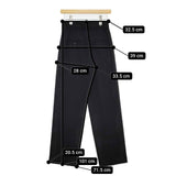 H BEAUTY&YOUTH DOUBLE CLOTH WIDE TAPERED PANTS 定価22000円 センタープレススラックス パンツ ブラック レディース エイチビューティアンドユース【中古】5-0927G∞