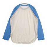 ROKU 6 BEAUTY&YOUTH COTTON NYLON FOOT BALL T-SHIRT カットソー ベージュ ブルー レディース ロクビューティアンドユース【中古】5-0927M∞