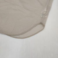 ROKU 6 BEAUTY&YOUTH COTTON NYLON FOOT BALL T-SHIRT カットソー ベージュ ブルー レディース ロクビューティアンドユース【中古】5-0927M∞