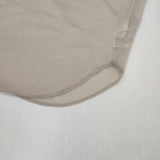 ROKU 6 BEAUTY&YOUTH COTTON NYLON FOOT BALL T-SHIRT カットソー ベージュ ブルー レディース ロクビューティアンドユース【中古】5-0927M∞