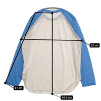 ROKU 6 BEAUTY&YOUTH COTTON NYLON FOOT BALL T-SHIRT カットソー ベージュ ブルー レディース ロクビューティアンドユース【中古】5-0927M∞
