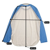 ROKU 6 BEAUTY&YOUTH COTTON NYLON FOOT BALL T-SHIRT カットソー ベージュ ブルー レディース ロクビューティアンドユース【中古】5-0927M∞