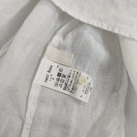 nest Robe リネンスタンドフリルブラウス 長袖 バックボタン 01175-1112 シャツ ホワイト レディース ネストローブ【中古】5-0801M△