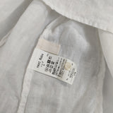 nest Robe リネンスタンドフリルブラウス 長袖 バックボタン 01175-1112 シャツ ホワイト レディース ネストローブ【中古】5-0801M△