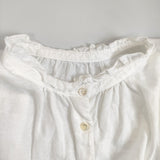 nest Robe リネンスタンドフリルブラウス 長袖 バックボタン 01175-1112 シャツ ホワイト レディース ネストローブ【中古】5-0801M△