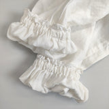 nest Robe リネンスタンドフリルブラウス 長袖 バックボタン 01175-1112 シャツ ホワイト レディース ネストローブ【中古】5-0801M△