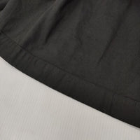 nest Robe リネンコットンタックギャザーロングスカート 定価26400円 01204-1616 製品染め ロングスカート ブラック レディース ネストローブ【中古】5-1001M∞