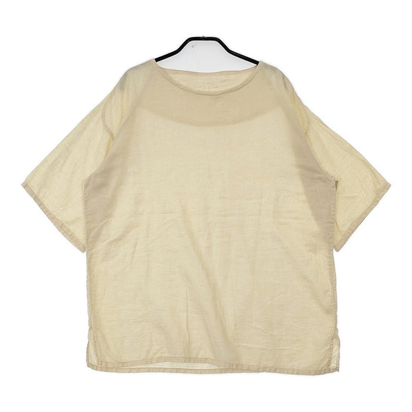 COSMIC WONDER 15CW01165 大麻綿紗Tシャツ 定価25300円 ヘンプ混 ブラウス シャツ ベージュ タグ表記：Kanro レディース コズミックワンダー【中古】5-0801M△