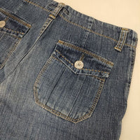 DMG 15-192D デニム ショートパンツ ハーフパンツ ショーツ ブルー レディース ディーエムジー/ドミンゴ【中古】5-0927M∞