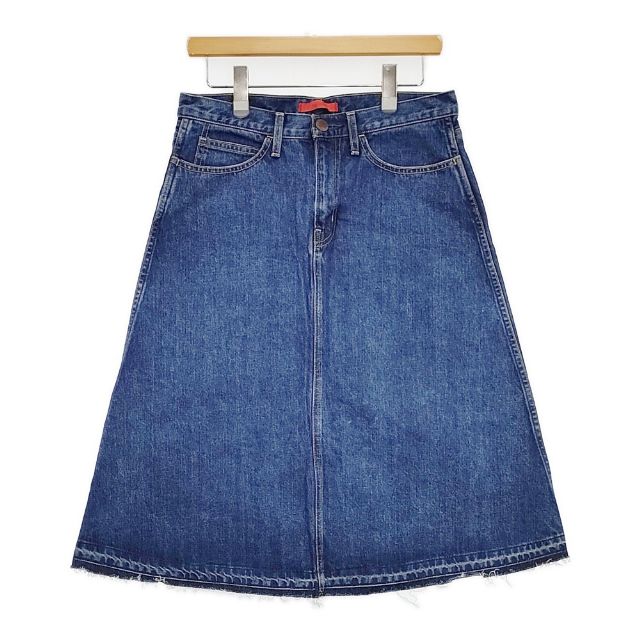 RED CARD SCARLET 裾ダメージ加工デニム スカート ブルー レディース