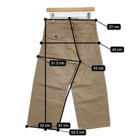 Johnbull AP025 コットン クロップド パンツ ベージュ レディース ジョンブル【中古】5-0927G∞