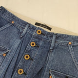 Johnbull ライトオンス デニム ルード ミディ スカート 定価18700円 AK692 スカート ブルー レディース ジョンブル【中古】5-0927M∞