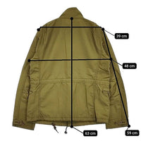MHL./ALPHA 595-125370 コットンナイロン ミリタリージャケット カーキ レディース エムエイチエル/アルファ【中古】5-0927M∞