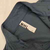 MHL./ALPHA 595-125370 コットンナイロン ミリタリージャケット ブルー レディース エムエイチエル/アルファ【中古】5-0927M∞